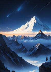絶景の雪山 pXxc