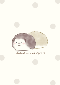Hedgehog and Ohagi -beige- dot