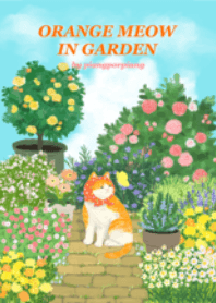 Orange Meow in garden ^.*.^