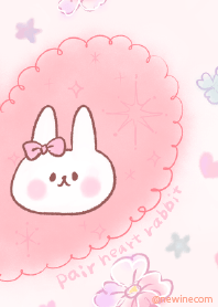 Pastel Pair Heart rabbit Girl