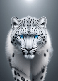 Dreamy white snow leopard 414E39