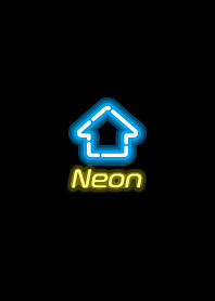 Simple Color - BLACK and Neon -blue