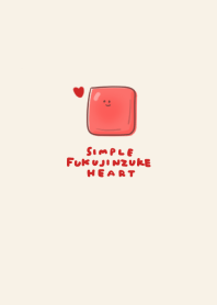 simple Fukujinzuke heart beige.