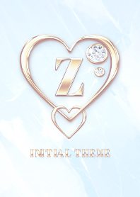 【 Z 】 Heart Charm & Initial - Blue 1