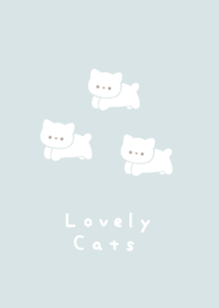 แมวสีขาว。light blue beige