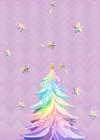 Stars and Tree on light purple