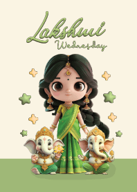 Lakshmi & Ganesha.Wednesday