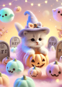 Lovely baby cat in Halloween costum12
