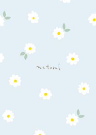 Small white flower pattern leaves5