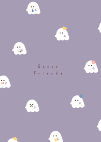 ゆるおばけ。紫ベージュ