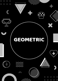 Flat Geometric Black White