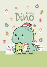 Dinosaurs Xmas. (Green)
