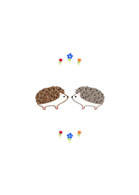 刺蝟&小花朵