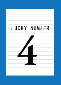 LUCKY NUMBER 4 NOTEBOOK-BLUE-WHITE