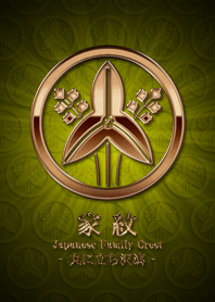 家紋 17（丸に立ち沢瀉）<銅>