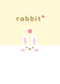 Rabbits. Cherry blossoms [Yellow]