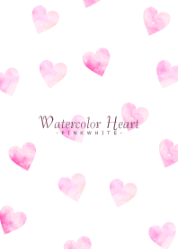 WatercolorHeart - PINKWHITE 17