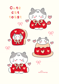 Cute cat toast :) :) :)