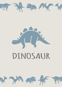 Beige Blue : Dinosaur simple theme