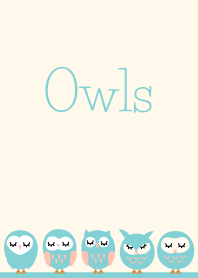 Pastel blue Owls