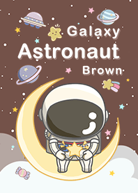 พระจันทร์/นักบินอวกาศ/จักรวาล/สีน้ำตาล