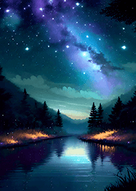 Beautiful starry night view#302