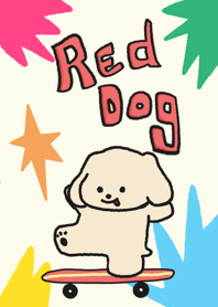Red dog with cutie face