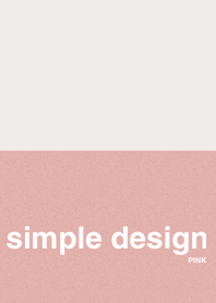 ピンク色と茶色のシンプルなデザイン