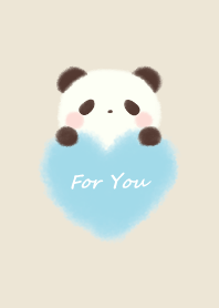 mokomoko heart -panda- beige 2