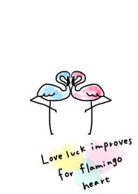 Heart with two flamingos.