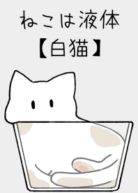 ねこは液体【白猫】
