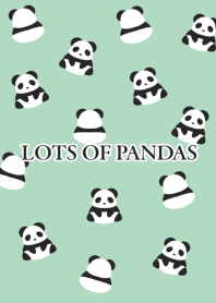 LOTS OF PANDAS-BLUE GREEN