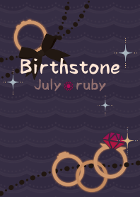 [R] Birthstone Ring 07 + Navy |os