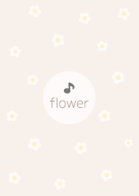 ดอกไม้ <โน้ตดนตรี> สีเบจ.