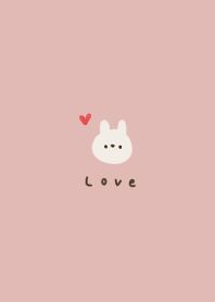 ピンクベージュとうさぎ。