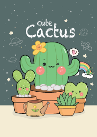 แคคตัสน่ารัก : สีเขียวเข้ม
