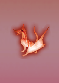 Proud high white orange dragon