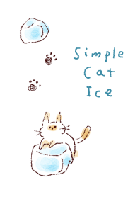 simple Cat ice white blue.