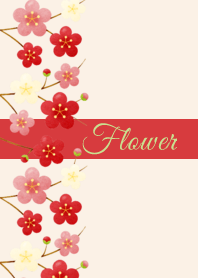 Flower 005-2 (Plum blossoms/Crimson/YG)
