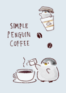簡單的 企鵝 咖啡 白藍
