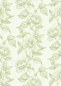 Vintage Green Rose pattern