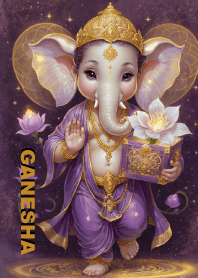 Purple Ganesha = Lucky & Rich Theme