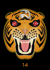 Tiger Lucky Number 14 (Orange)