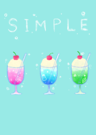 シンプルなクリームソーダ