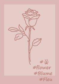 #flower rose=vintage pink=(JP)