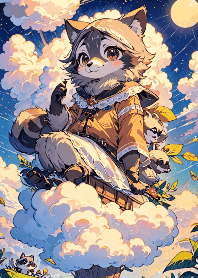 Cute Raccoon (Brown)