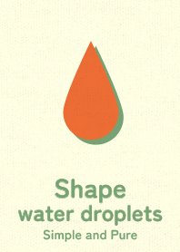 Shape water droplets Carrot orange