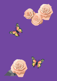 purple 蝶が舞う