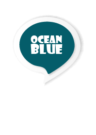 Ocean Blue Button In White V.3 (JP)