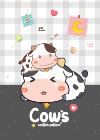 เจ้าวัวน้อย ลายสก๊อต สีเทา